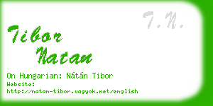 tibor natan business card